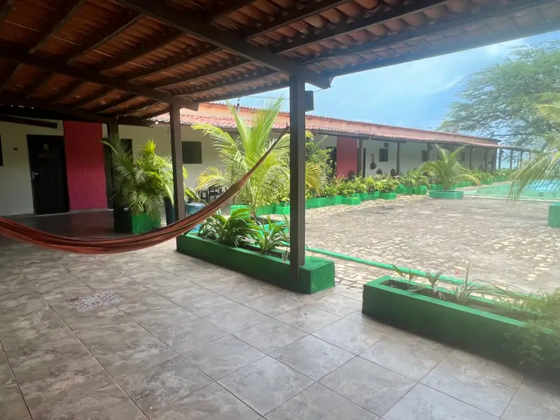 Pergolado com vista para o mar na Pousada do Farol