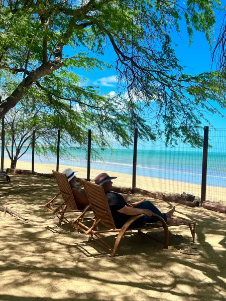 Placa Parar Respirar Imaginar na Pousada do Farol São Bento do Norte
