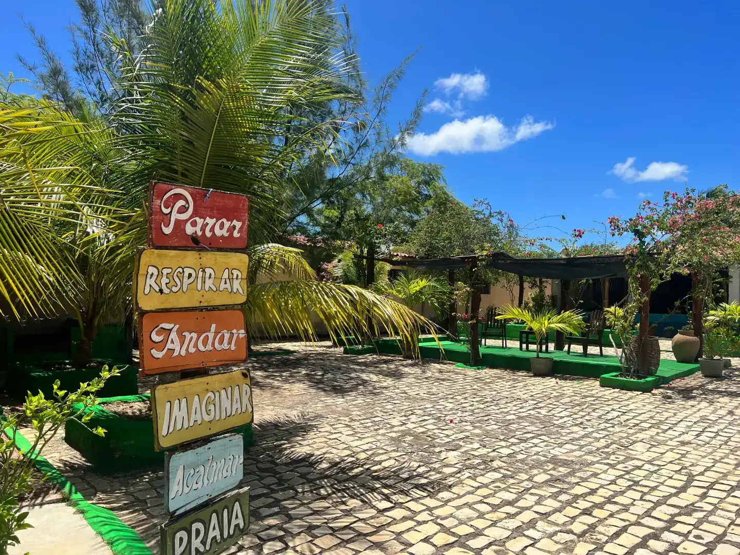 Entrada da Pousada do Farol em São Bento do Norte RN